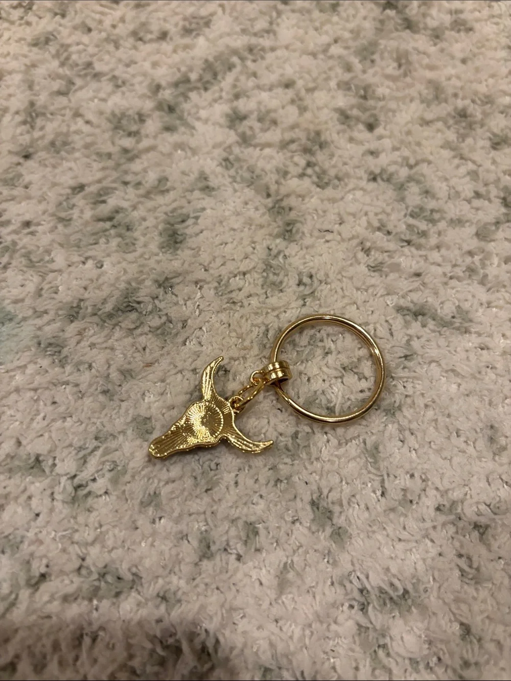 Western Bull Cattle Skull Key Chain Bag Charm NWT 2.25”